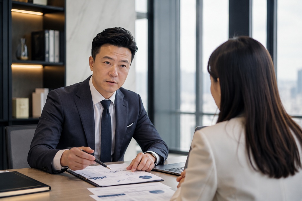 合同投資股份有限公司團隊與客戶進行專業洽談